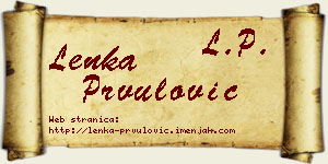 Lenka Prvulović vizit kartica